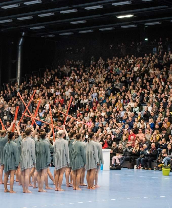 Gymnastikopvisning sport tribune hal D (1)