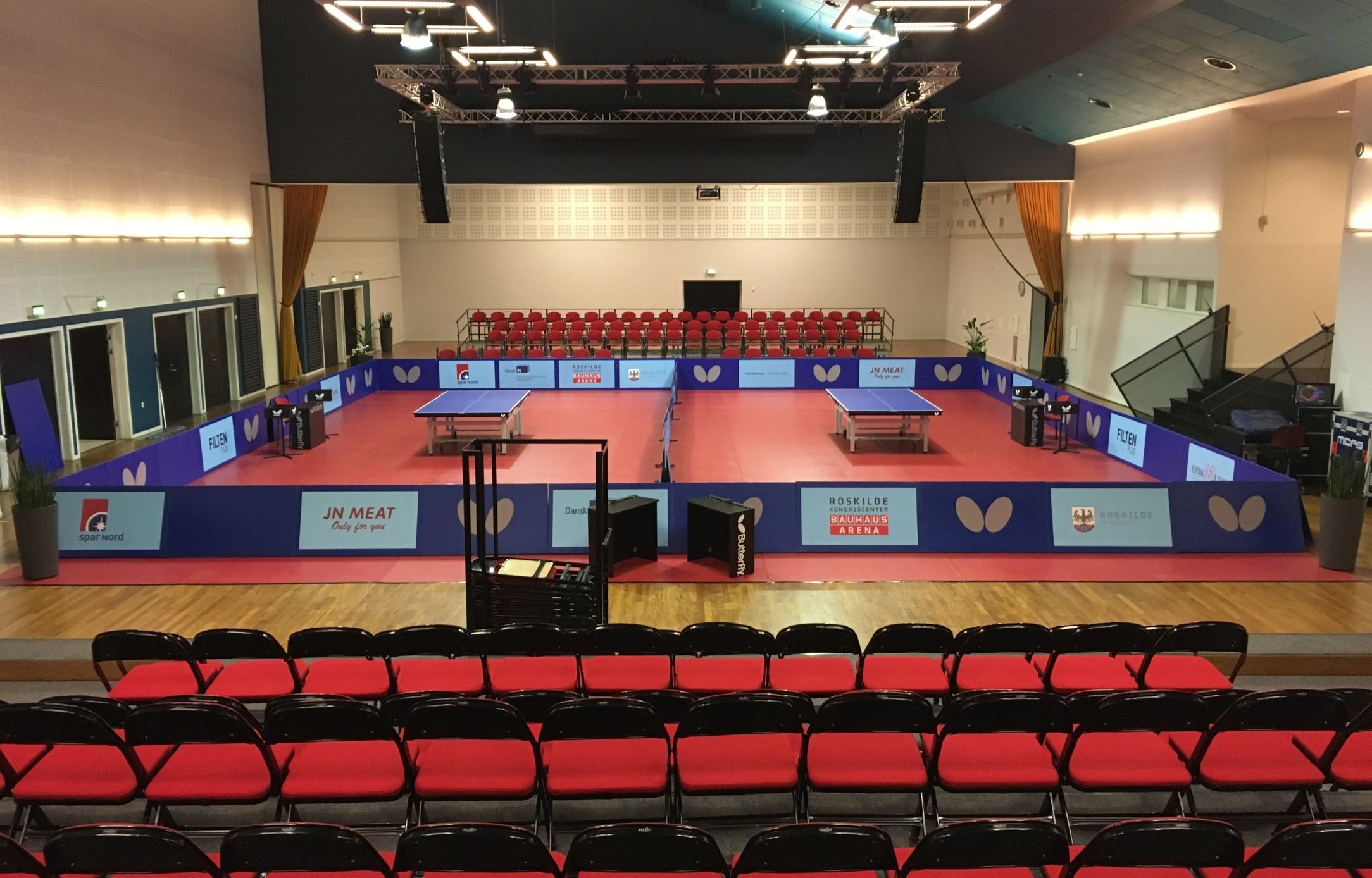 Sal A, sport, bordtennis, opstilling