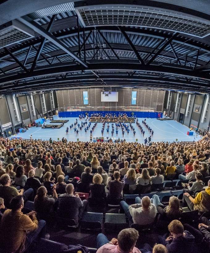Hal D, sport, gymnastikopvisning, tribune (1)